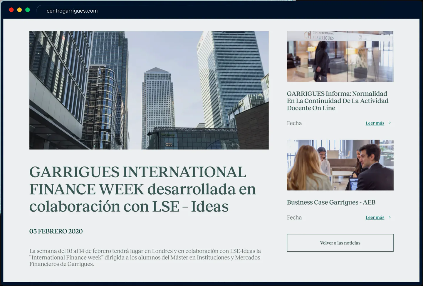 Garrigues website screenshot 2