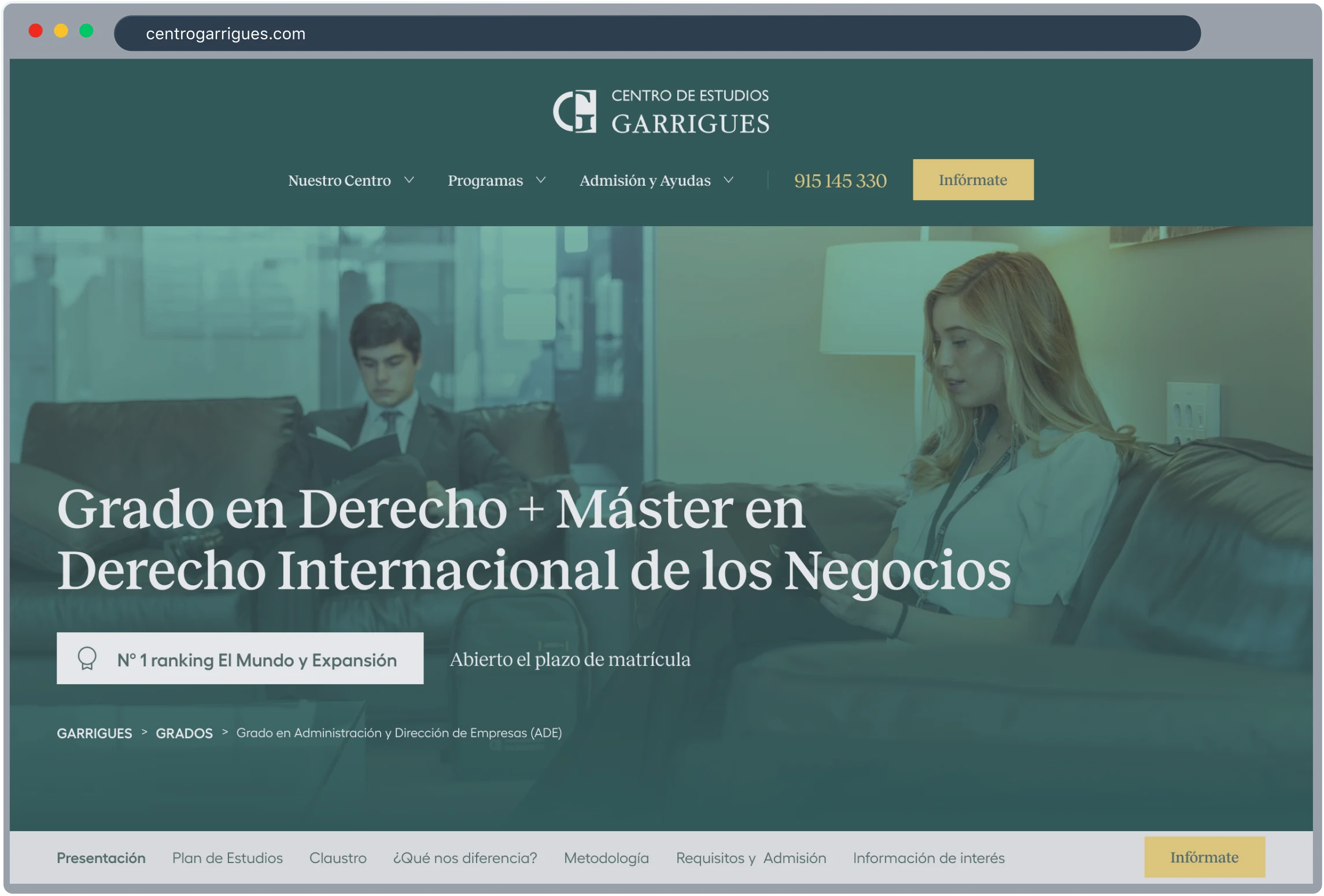 Garrigues website screenshot 1