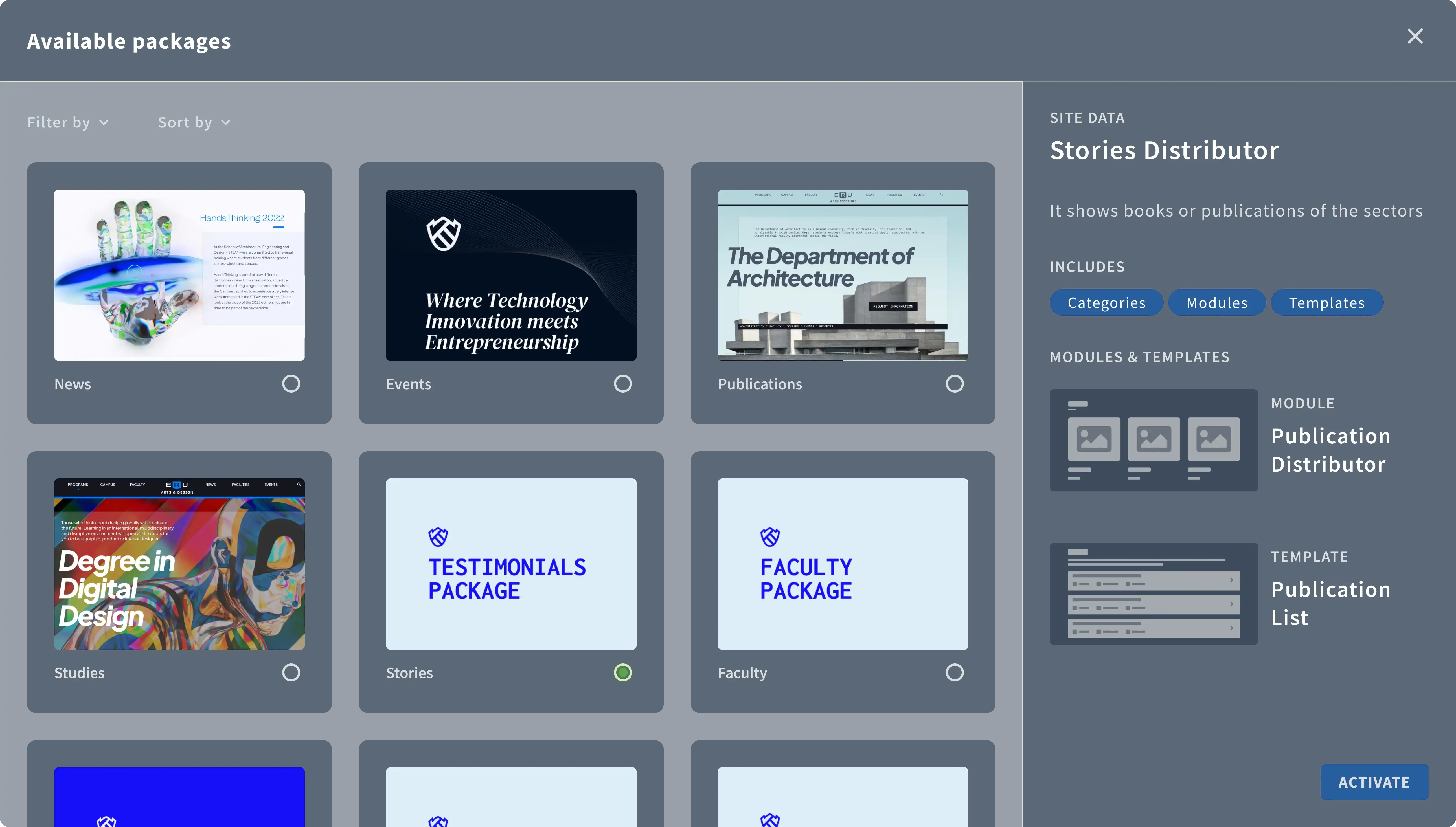 Griddo Data Packages Sindication