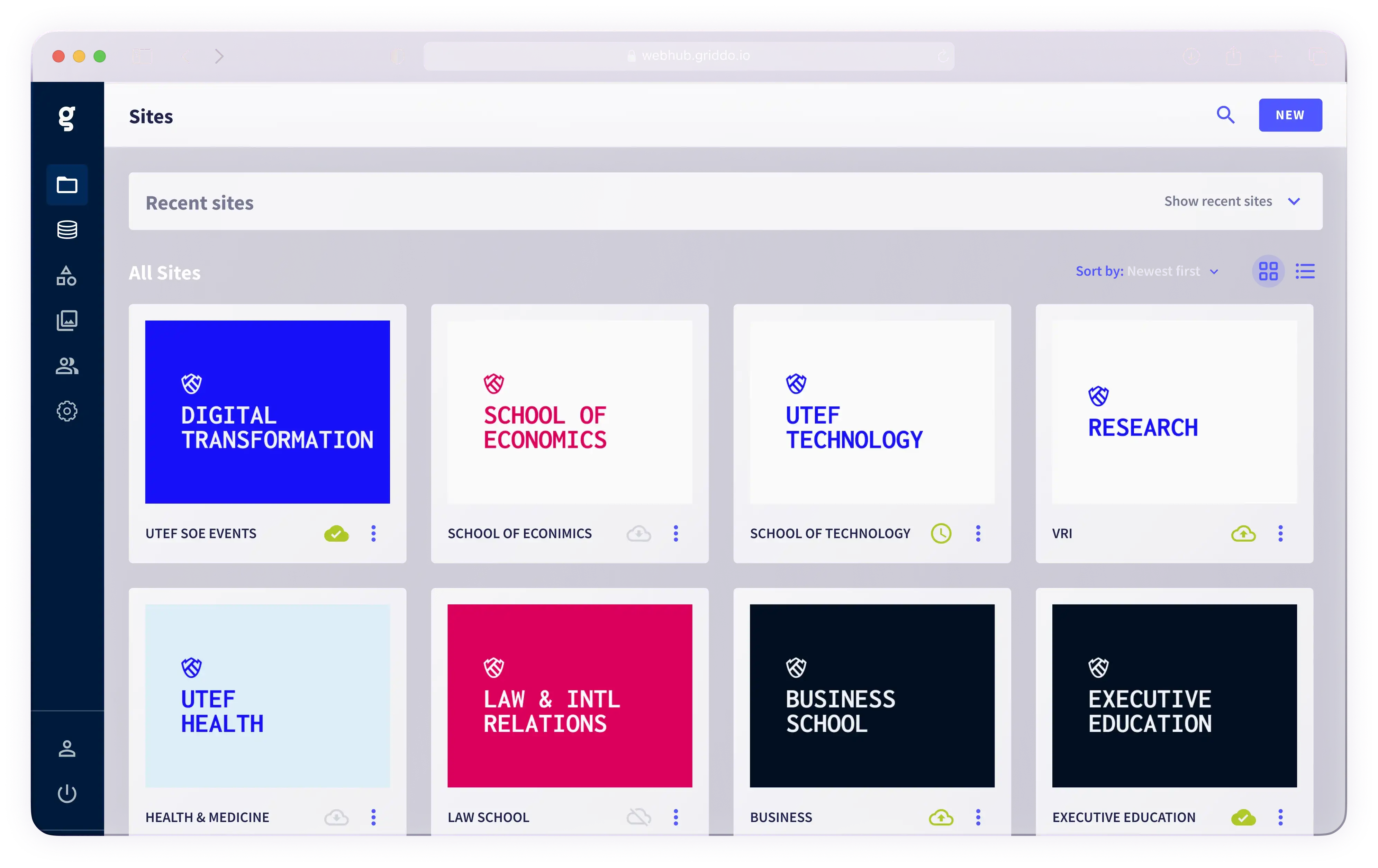 Griddo Web Hub - University's Web Ecosystem Governance
