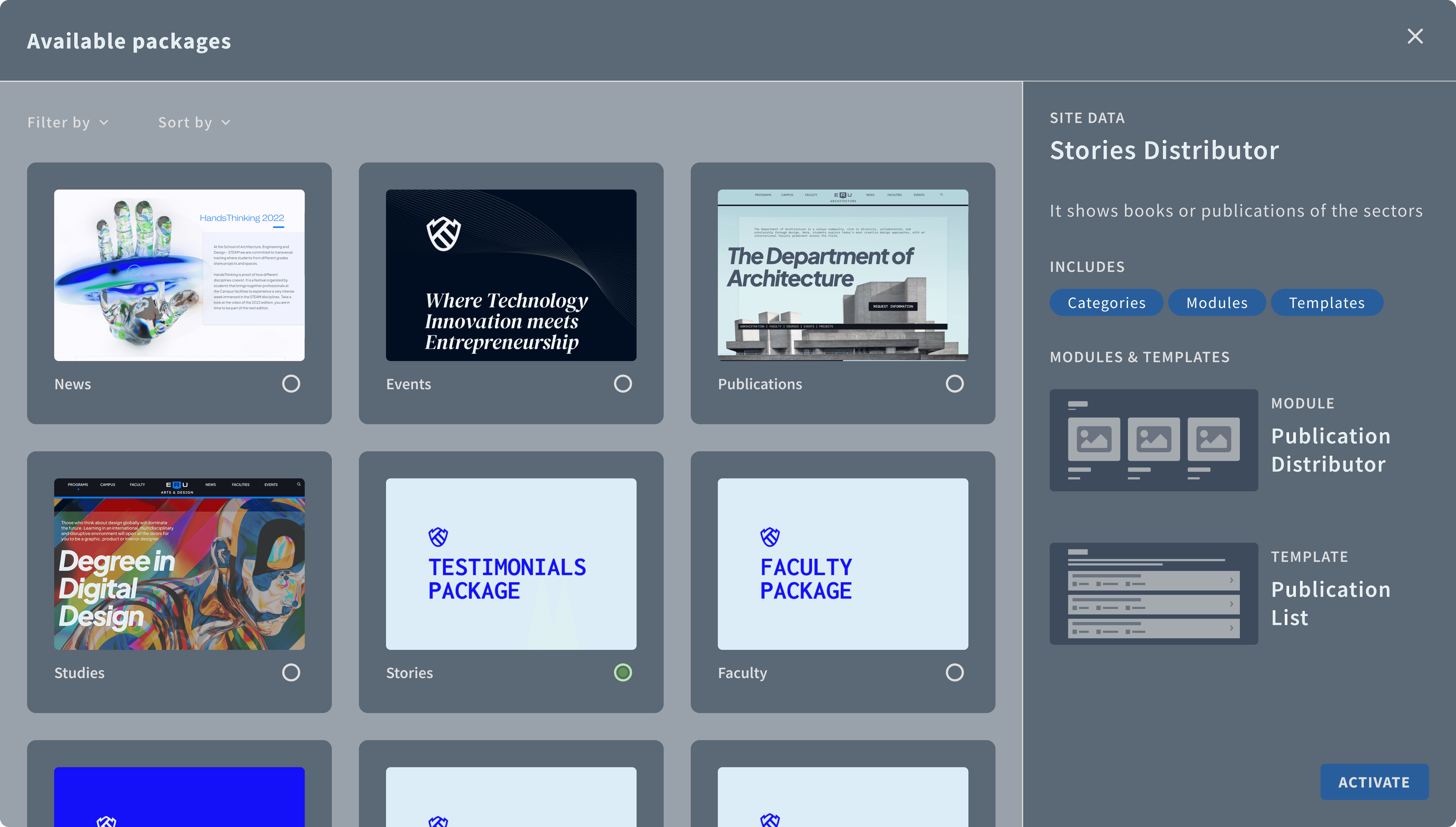 Griddo Data Packages Sindication